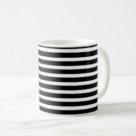 Taza De Café black-white stripes – schwarz-weiß gestreift