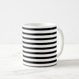 Taza De Café black-white stripes – schwarz-weiß gestreift