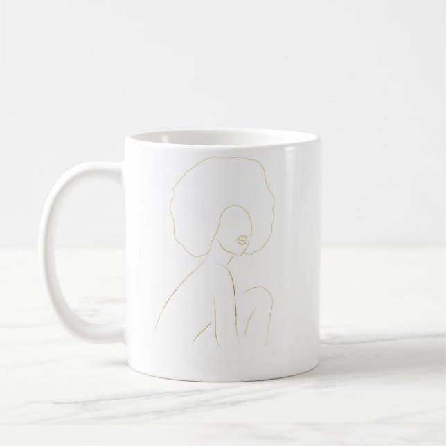 Taza De Café Black Woman Afro (Izquierda)