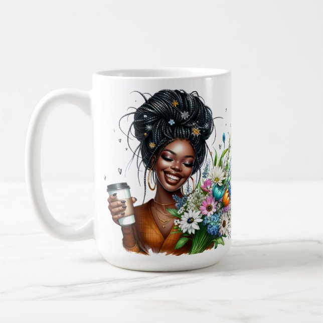 Taza De Café Black woman melanin sista African American women (Izquierda)