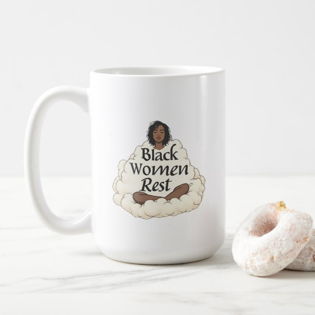 Taza De Café Black Women Rest (Con donut)