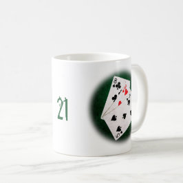 Taza De Café Blackjack 21 punto - Ocho, ocho, cinco