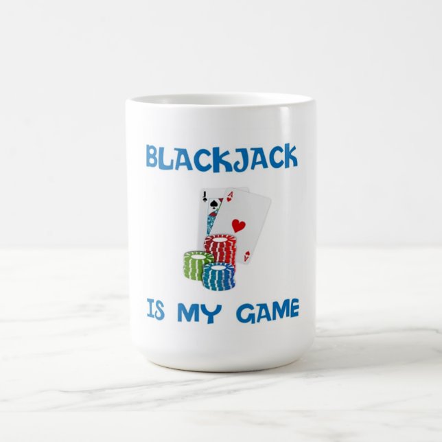 TAZA DE CAFÉ BLACKJACK ES MI JUEGO (Centro)