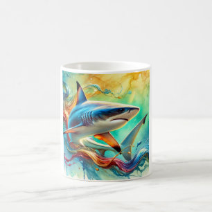 Taza De Café Blacktip Shark12 280824AREF123 - Watercolor