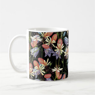 Taza De Café Bladder Campion Bells: Floral acuarela