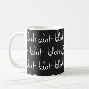 Taza De Café Blah blah patrón sin fisuras.
