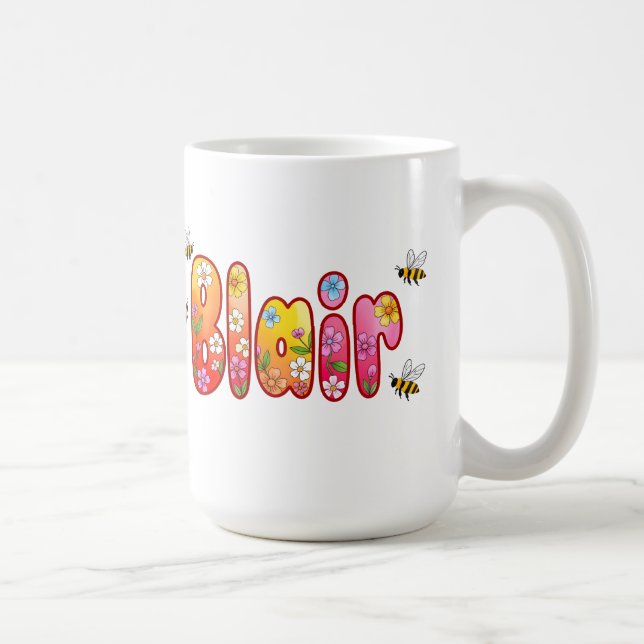 Taza De Café Blair - Floral and Bee Design Mug (Derecha)