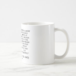 Taza De Café Blaise Pascal llega la base de las creencias