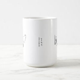 taza de café blanca de 15 oz con mensaje inspirado