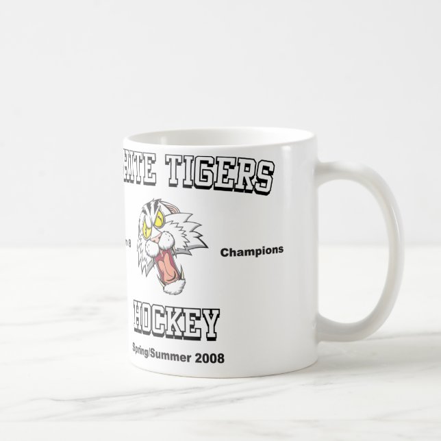 Taza de café blanca de los tigres (Derecha)