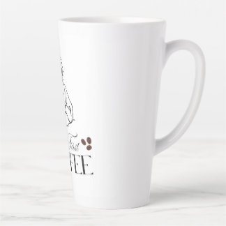 Taza de café blanca grande 17 oz Latte But First C