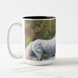 Taza de café blanca salvaje del semental