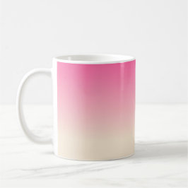 Taza De Café Blanco Antiguo y Patrón Ombre Rosa Cielo Invernal