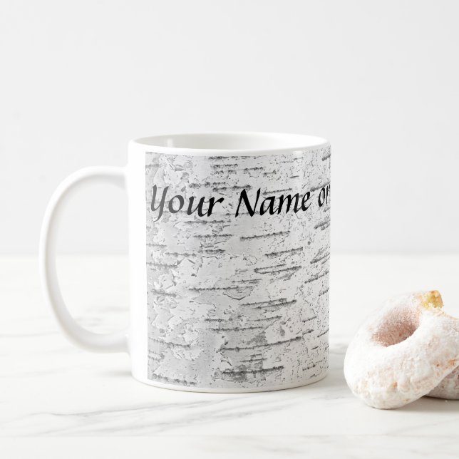 Taza De Café Blanco, como en el ladrido de Birch (Con donut)