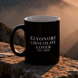 Taza De Café Blanco con nombre personalizado para amante del ch