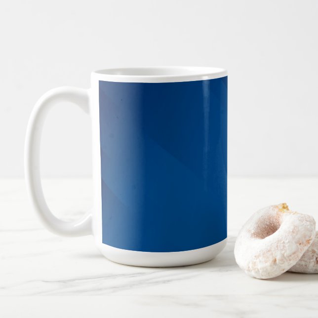 TAZA DE CAFÉ BLANCO CREAR TU PROPIA MUG AZUL (Con donut)