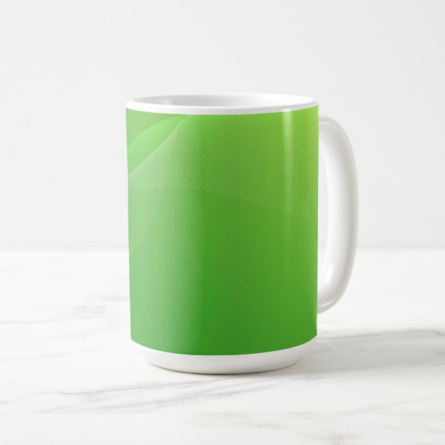 TAZA DE CAFÉ BLANCO CREAR TU PROPIA MUG VERDE (Anverso derecho)