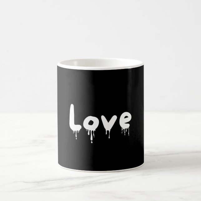 Taza De Café blanco de amor descargado (Centro)