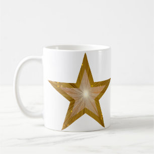 Taza De Café Blanco de la estrella del oro 'STAR!'