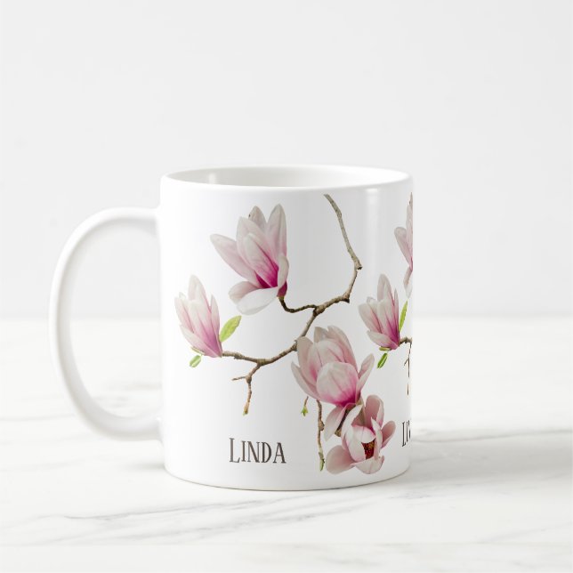 Taza De Café Blanco de la magnolia (Izquierda)