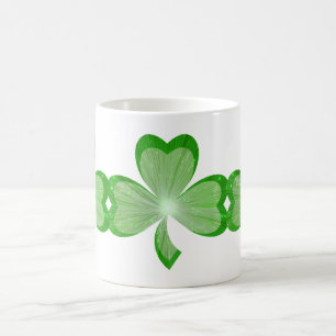 Taza De Café Blanco de la mugre de Shamrock