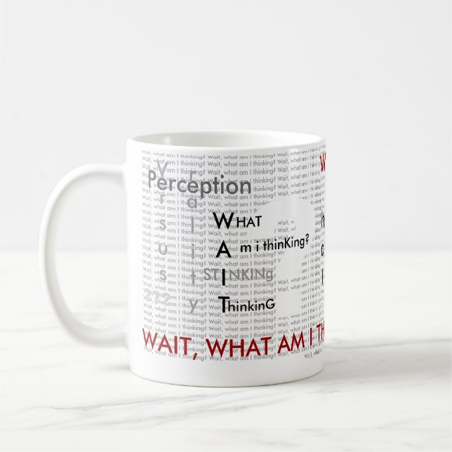 Taza De Café Blanco de pensamiento que apesta (Izquierda)
