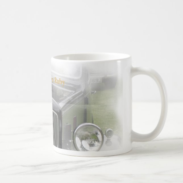 Taza De Café Blanco de rubíes de la taza, rubí de Austin siete (Derecha)