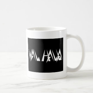 Taza De Café Blanco del logotipo de la FUENTE de Val Halla en
