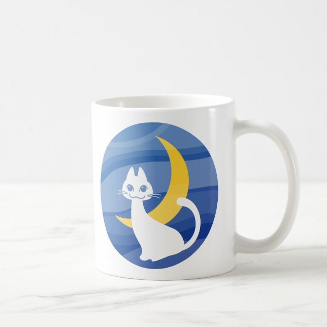 Taza De Café Blanco iluminado por la luna (Derecha)