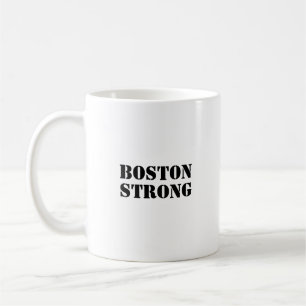 Taza De Café Blanco negro "Boston Strong"