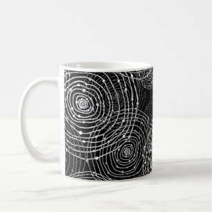 Taza De Café Blanco Negro: Formas redondeadas impecables.