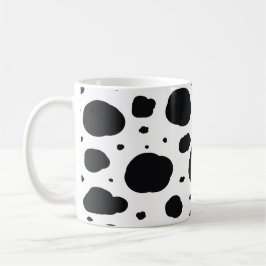 Taza De Café blanco negro moderno manchas dálmatas patrón anima