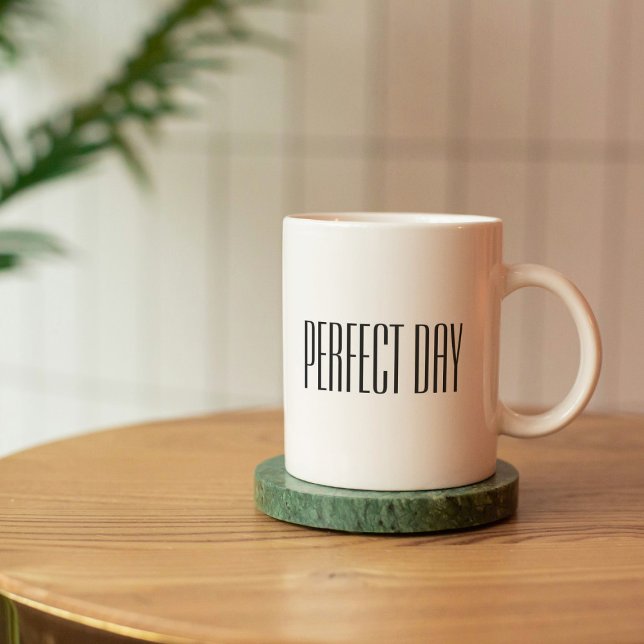 Taza De Café Blanco negro Perfecto día de cita Mug (Subido por el creador)