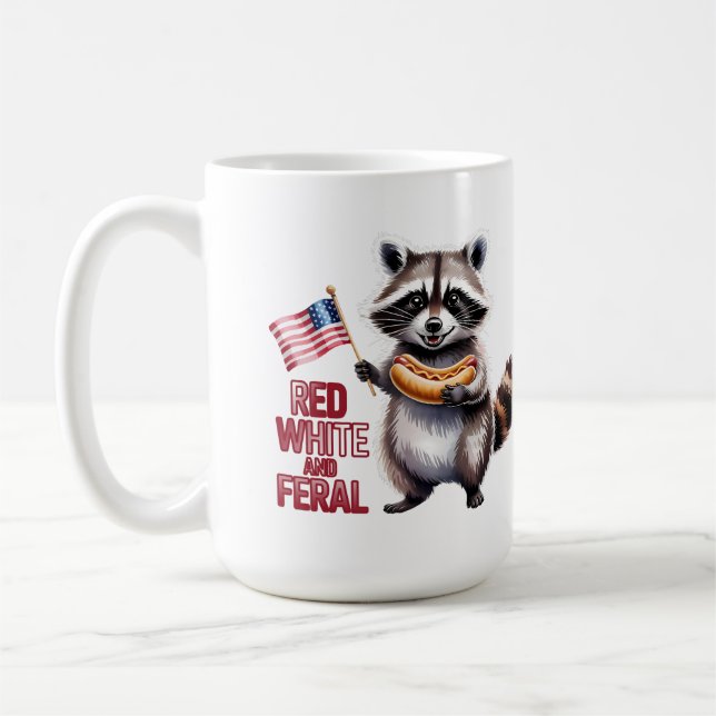 Taza De Café Blanco Rojo Y Racón Ferroviario Y Libre (Izquierda)