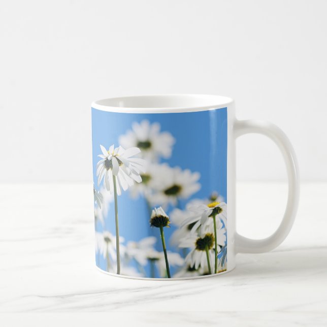 Taza De Café Blanco sobre azul (Derecha)
