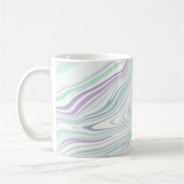 Taza De Café Blanco verde morado marrón azul
