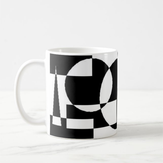 Taza De Café Blanco y negro (Izquierda)