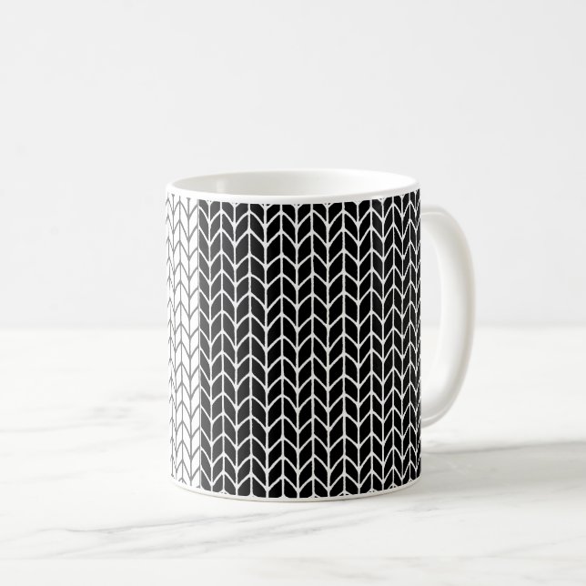 TAZA DE CAFÉ BLANCO Y NEGRO BLANCO BLOQUEO (Anverso derecho)