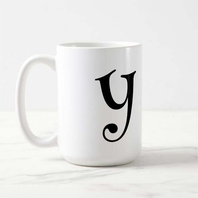 Taza De Café Blanco y negro Minimalista personalizado (Izquierda)