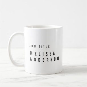 Taza De Café Blanco y negro profesional de la tipografía