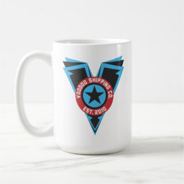 Taza De Café Blck y azul 16 onzas