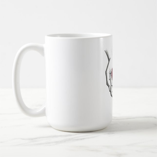 Taza De Café Bleeding Heart Aesthetic Mug (Izquierda)