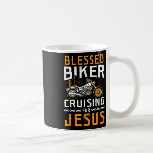 Taza De Café Blessed Biker Cruising For Jesus Christian Motorcy