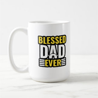 Taza De Café Blessed Dad Ever, Christian Quotes, gifts.