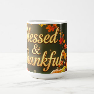 Taza De Café Blessed & Grateful Mug  - Inspirational