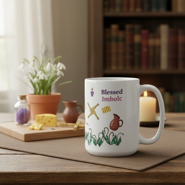 Taza De Café Blessed Imbolc Mug Pagan Seasonal Design  (Subido por el creador)