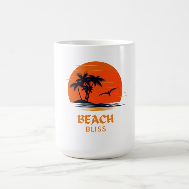 Taza De Café Bliss de playa: Sol ardiente (Centro)