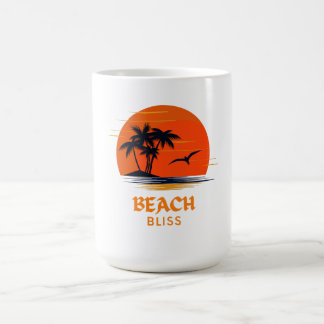 Taza De Café Bliss de playa: Sol ardiente