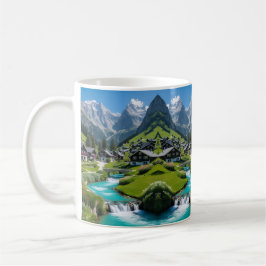 Taza De Café "Bliss matutino - Escape de pueblo alpino"