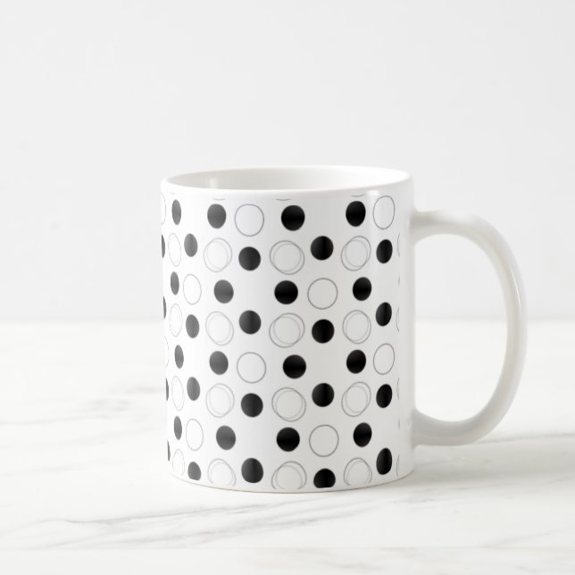 Taza De Café Bliss Mug, negro y blanco (Derecha)